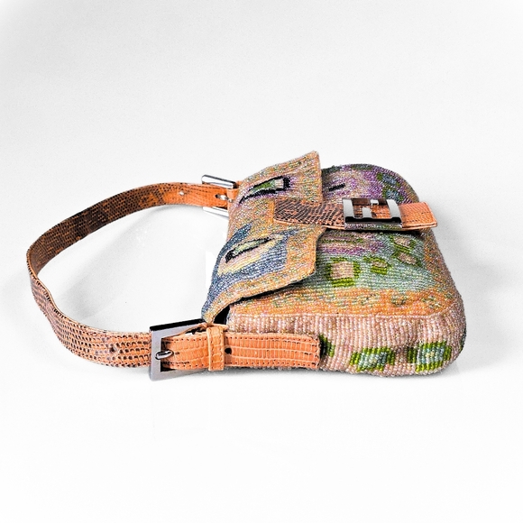 **SOLD**Fendi Baguette Vintage Fully Beaded Geometric Pattern - Picture 6 of 17